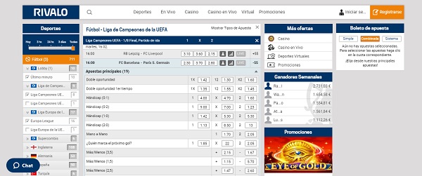 cuotas de apuestas en rivalo cuotas de apuestas en rivalo